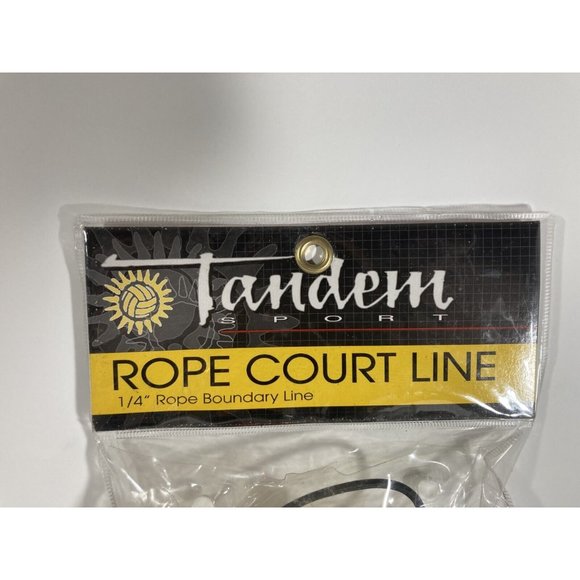 New Tandem Sport Rope Volleyball Court Lines Orange 1/4 inch rope 30’ x 60’ - Picture 3 of 4
